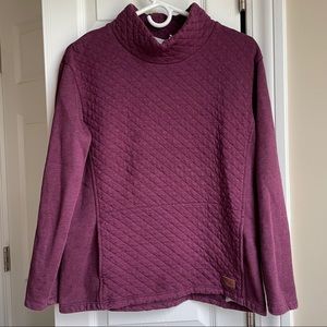 L.L. Bean mock neck quilted pullover sweatshirt